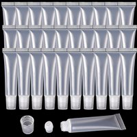 Contenants Tubes Souples en Plastique 10 ml pour Brillant à Lèvres, Vente en Gros, Vides avec Capuchon Rose Transparent pour Cosmétiques