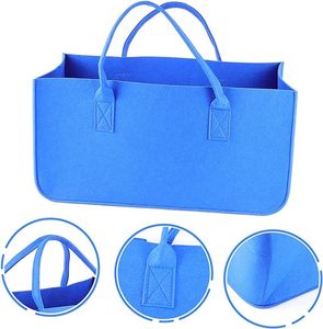 Hot Fashion Eco-Friendly Grocery Storage Supermarket Portable 3mm 4mm 5mm <b>Large</b> Capacity Blue Felt Shopping Bag - Product Image 3