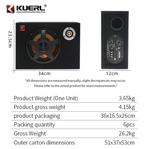 Subwoofer audio pour voiture 6 pouces 12V, haut-parleur actif haute puissance pour voiture avec amplificateur intégré, subwoofer pour camions - Product Image 4