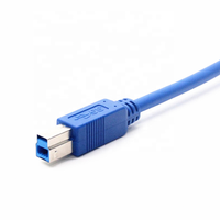 Kabel Printer USB 3.0 AM ke BM Hitam Biru A-b, Kabel Data USB 3.0 Kecepatan Tinggi untuk Printer 1m 3m 4m 5m