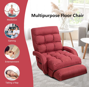 Tumbona multifuncional, sillón <span class=keywords><strong>plegable</strong></span> multiusos, tumbona con 6 posiciones ajustables para sala de estar - Product Image 5