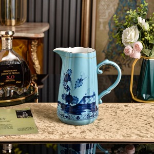 Tetera de Porcelana de Lujo con Diseño Floral, Plato para Celebraciones de Boda, Soporte para Té de la Tarde, Estilo Americano, Portátil y Ecológico - Product Image 1