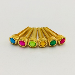 Accessoire de guitare Tuning Peg Net Flower Pur Copper Tuning Peg Folk Guitar String Cone String Post Guitar Under-stringing Pin - Product Image 2