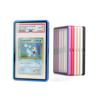 Porte-cartes classique multicolore en alliage d'aluminium avec clip de fermeture, protection de cartes gradées avec logo personnalisé pour cartes à collectionner