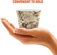 Gobelet en papier jetable écologique personnalisable de 2.5 à 20oz, dégradable à simple paroi, pour impression personnalisée de disparition de café à l'eau chaude