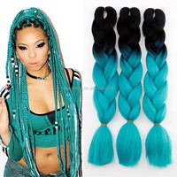 Cheveux à tresser synthétiques 24 pouces, résistants à la chaleur, 100g, pour tresses africaines style Dirty Braid et grandes queues de cheval colorées, application facile sans colle