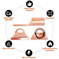 Kit d'embouts de câble de batterie électrique en cuivre, assortiment de cosses annulaires et de connecteurs de fils, avec gaine thermorétractable