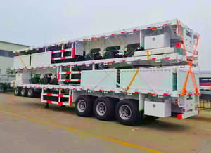 Remolque de camión semirremolque de acero con plataforma abatible para transporte a granel de carga suelta, con 3 o 4 ejes, de 40, 50 o 60 toneladas, para ganado. - Product Image 6