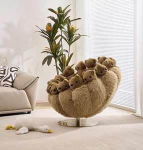 Diseñador creativo sala de estar muebles oso de peluche perro giratorio <span class=keywords><strong>Silla</strong></span> de ocio - Product Image 3