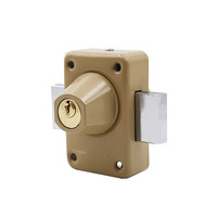 OEM Serrure de porte à jante cylindrique en laiton Clé en acier étanche pour portail extérieur en bois Verrou De Porte Loquet Rotatif De Porte Loquet