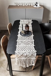 Style Boho tissé à la main coton macramé <span class=keywords><strong>dentelle</strong></span> <span class=keywords><strong>chemin</strong></span> <span class=keywords><strong>de</strong></span> <span class=keywords><strong>Table</strong></span> luxe Simple nordique <span class=keywords><strong>chemin</strong></span> <span class=keywords><strong>de</strong></span> <span class=keywords><strong>Table</strong></span> Boho - Product Image 2