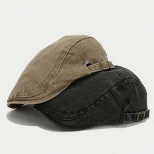 Nuevo Sombrero de Algodón Lavado Informal para Hombre y Mujer, Estilo Ivy, Vintage, Artístico, de Moda, Color Sólido - Product Image 2