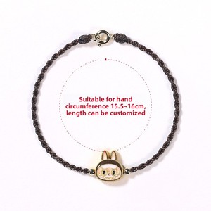 Braccialetto Intrecciato Fatto a Mano con Charm Labubu, Regalo per <span class=keywords><strong>Migliori</strong></span> Amici, Accessori in Oro, Gioielli Trendy e Carini - Product Image 1