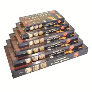 Juego de ajedrez de madera tres en uno, juego de madera maciza, plegable, portátil, competitivo, interactivo entre padres e hijos, juguetes educativos - Product Image 6