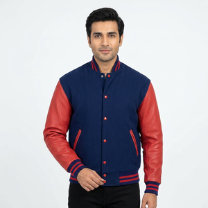 Vestes universitaires légères, style baseball, avec broderie et logo personnalisé, manches longues, pour jeunes. - Product Image 1