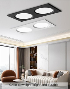 Foco de tres cabezales de doble cabezal LED Fundición a presión Downlight de aluminio Foco de mazorca integrado Foco cuadrado - Product Image 3