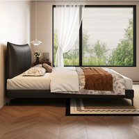 Lit de rangement, Lit plateforme moderne, Lit avec tête de lit à panneaux larges, Lit King Size, Lit Queen Size, Lit double, Lit pour la maison