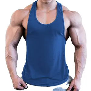 Erkekler spor tekli Stringer kas Fit Tank Tops Fitness egzersiz gömlek Spandex özel tasarım erkekler spor egzersiz Tank Top tekli