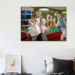 Peinture diamant 5D DIY à pose complète, décoration murale pour chambre d'amis, peinture diamant pour la maison, chiens jouant au billard dans le <span class=keywords><strong>club</strong></span> - Product Image 2
