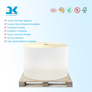 Высококачественная премиальная бумага с покрытием в рулонах Jumbo Master Roll для производства этикеток, коммерческое использование в бизнесе по конвертации и изготовлению этикеток - Product Image 1