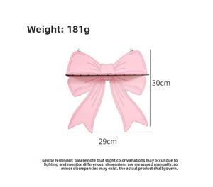 Supplier Cute Bow <b>Wall</b> <b>Shelf</b>, Wooden <b>Floating</b> Storage Rack, Coquette Decor Back to School Gift for Dorm & Teen Girls' Bedroom - Product Image 3