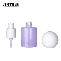 Flacon de lotion cosmétique pour soins de la peau en verre violet de haute qualité de 15 ml et 30 ml avec bouchon rond