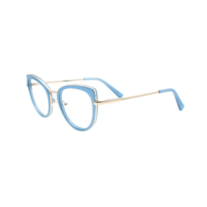 Оптовая продажа, модные очки в металлической ацетатной оправе, очки с пользовательским логотипом, овальные очки, оптическая оправа, очки для женщин - Product Image 1