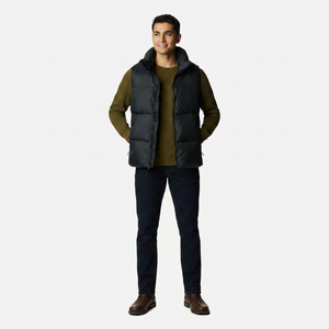 2025 <b>Men's</b> Casual Canvas Water Resistant Puffer <b>Vest</b> Sleeveless Jacket Stand Collar Zipper Winter Warm Outerwear 3 Pockets Front - Product Image 1