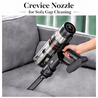 Aspirateur balai sans fil 600W, autonomie 95 min, écran tactile intelligent, aspirateur à main avec brosse pour poils d'animaux pour tapis/animaux
