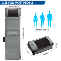 Matelas de Massage Intégral le Plus Récent avec Oreiller Cervical et Airbags Lombaires, 9 Modes et 9 Niveaux d'Intensité, Coussin de Massage pour Siège de Voiture