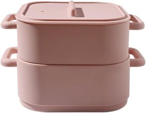 Juego de recipientes de silicona para microondas con asas para cocinar verduras y aves, y recipientes versátiles para almacenar alimentos, resistentes al calor. - Product Image 6