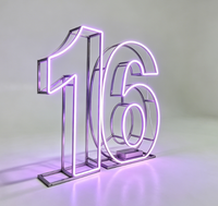 Lettres lumineuses néon RGB 3D pliables - Enseigne LED illuminée pliable pour événements