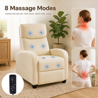 Fauteuil de massage inclinable individuel avec soutien lombaire, idéal pour le home cinéma et le salon