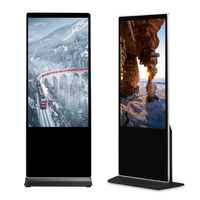 Pantalla Táctil de 86 Pulgadas con Soporte de Piso Android para Interiores, Tótem Publicitario LCD, Señalización Digital y Pantallas para Interiores, Más Vendida