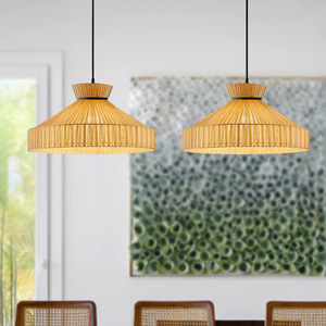 Lustre de couleur crème E27, lampe suspendue ronde Led pour salon, chambre à coucher, Restaurant, Bar, décoration de la maison - Product Image 3