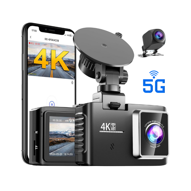4k Dash Cam 5g Wifi Front and Rear Car Cameras Per Auto Dual 4k Dash Cam