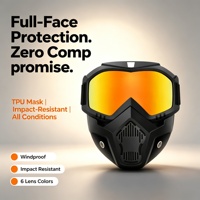 Lunettes de moto TPU très vendues, anti-vent, avec lentilles interchangeables pour le ski, le cyclisme et le tout-terrain