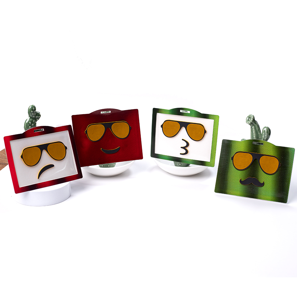 Пышная лазерная резка забавное лицо Интернет-мем паук парикмахерский магазин держатель карт на заказ автомобильный рекламный подарок декоративная наклейка