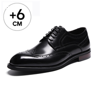 Chaussures Derby pour Hommes à Talon Invisible de 6 cm, Vente en Gros Usine, Fournisseur Transfrontalier, Marque Privée, Chaussures Rehaussantes pour Bureau et Mariage