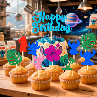 Décoration de gâteau d'anniversaire de dessin animé, fête d'anniversaire pour garçons et filles, fête de naissance