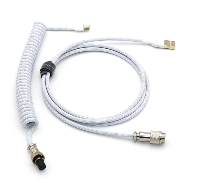 Angitu Premium Customized Mechanical Keyboard Data Cable USB Type C Aviator Cable With 0B/CY8/GX16 Colored Connector