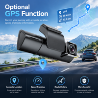 Caméra DVR de voiture 3 canaux HD 4K avec Wi-Fi et GPS, boîte noire de voiture à 3 objectifs, dashcam 4K Wi-Fi GPS 3 caméras pour voiture