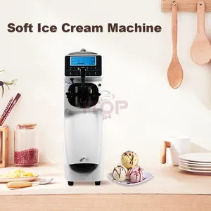 コーヒーショップアイスクリームマシン商用ソフトサーブアイスクリーム製造機220v小型ミニソフトホームアイスクリームメーカー