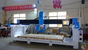 자동 5 축 다리 톱 돌 절단 CNC 라우터 대리석 화강암 돌 절삭을위한 새로운 3520 Syntec 제어 시스템 - Product Image 4