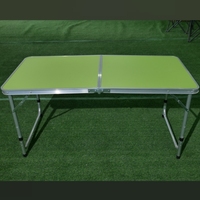Table de pique-nique pliante carrée en aluminium au design moderne, réglable en hauteur, portable, pour le voyage et l'entraînement