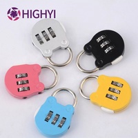 HIGHYI Mini cadenas à combinaison de dessin animé, petit cadenas pour sac de sécurité, cadenas antivol