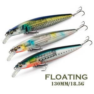 130mm 18.5g Surface flottante méné longue coulée appât dur lame <span class=keywords><strong>Flash</strong></span> Wobbler FishingJerk appât leurre bar de mer leurre - Product Image 2