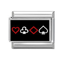 Accessoires de bracelets à breloques DIY en acier inoxydable, style italien classique et tendance, bijoux noirs, motifs de dessins animés créatifs pour couple