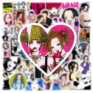50 autocollants mignons de style <span class=keywords><strong>Nana</strong></span> Girl Anime Graffiti pour bouteille, <span class=keywords><strong>livre</strong></span>, téléphone portable, bagages, décoration, autocollants imperméables - Product Image 4