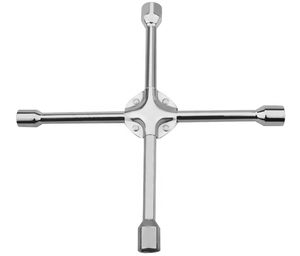 Llave cruzada universal profesional de 14 pulgadas para trabajo pesado con vasos estándar de 17 mm, 19 mm, 21 mm y 23 mm para reparación de neumáticos de coche - Product Image 1